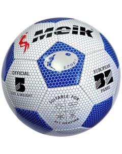 Мяч футбольный 3009 3 сл PVC 1 6 300 гр маш сш белый синий Meik