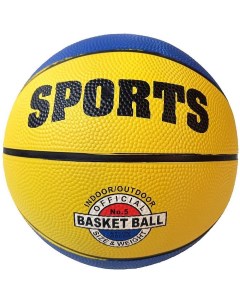Мяч баскетбольный 5 синий желтый Sports