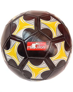 Мяч футбольный 5 3 слоя PVC 1 6 280 гр коричневый желтый Mibalon
