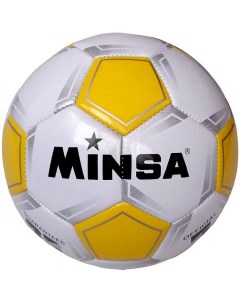 Мяч футбольный B5 9035 PVC 2 7 345 гр маш сш желтый белый Minsa