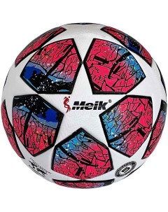 Мяч футбольный 5 ТПУ 3 0 мм 425 гр термосшивка красный белый Meik