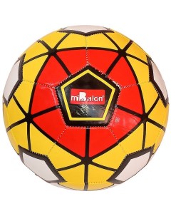 Мяч футбольный 5 3 слоя PVC 1 6 280 гр желтый красный Mibalon