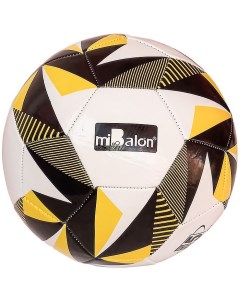 Мяч футбольный 5 3 слоя PVC 1 6 280 гр коричневый белый Mibalon