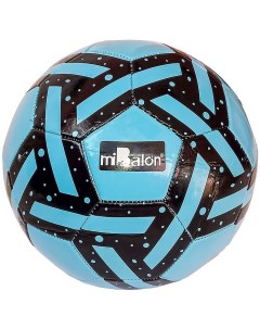 Мяч футбольный 5 3 слоя PVC 1 6 280 гр голубой черный Mibalon