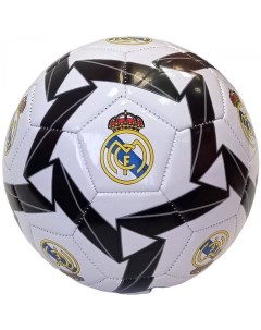 Мяч футбольный Real Madrid PVC 2 5 мм 315 гр маш сш черный белый Meik