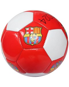 Мяч футбольный Barcelona PVC 1 6 мм 325 гр маш сш красный белый Meik