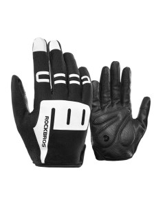 Велоперчатки Reflective размер XL цвет черный длинные пальцы кожаные Rockbros