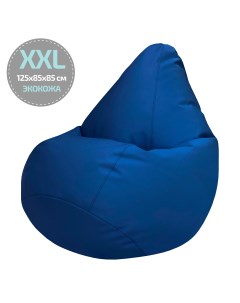 Кресло мешок Экокожа Синий XXL 125x85 Папа пуф