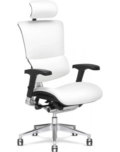 Кресло для руководителя Sail Exclusive белая натуральная кожа Expert