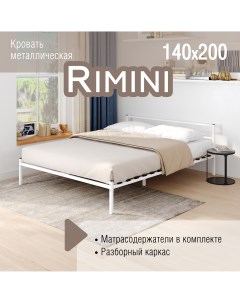 Кровать РИМИНИ 140х200 разборная металлическая белая Krovatimarket
