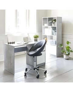 Письменный стол BILLUND серый бетон белый 120х54 см Ластра