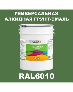 Грунт эмаль 1К RAL6010 антикоррозионная алкидная по металлу по ржавчине 20 кг Onlak