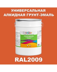 Грунт эмаль 1К RAL2009 антикоррозионная алкидная по металлу по ржавчине 20 кг Onlak