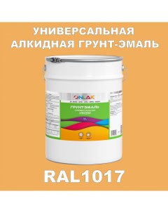 Грунт эмаль 1К RAL1017 антикоррозионная алкидная по металлу по ржавчине 20 кг Onlak