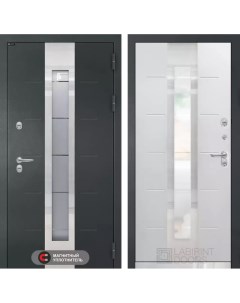 Входная стальная дверь в дом TUNDRA 960x2050 правая с терморазрывом и стеклопакетом Labirint