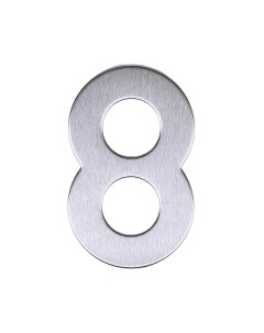 Цифра 8 для дверей серебро Nobrand