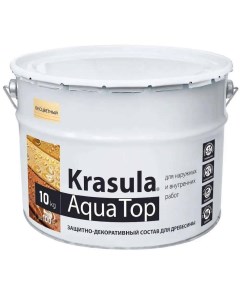 Krasula Aqua Top 10 кг Красула Аква Топ защитно декоративный состав пропитка для дерева Нпо норт