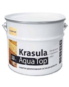Krasula Aqua Top 3 кг Красула Аква Топ защитно декоративный состав пропитка для дерева Нпо норт