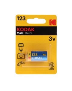 Батарейка литиевая Max CR123 1BL 3В блистер 1 шт Kodak