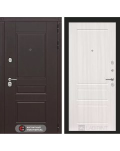 Входная дверь в квартиру MEGAPOLIS 960x2050 левая с панелью 03 cандал белый Labirint