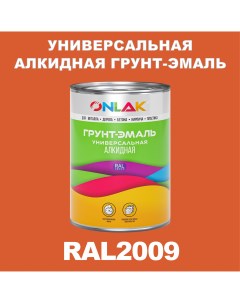 Грунт эмаль 1К RAL2009 антикоррозионная алкидная по металлу по ржавчине 1 кг Onlak