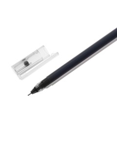 Ручка гелевая 0 5мм черная бесстержневая корпус прозр треугольный иголчатый пишущущий уз Nobrand