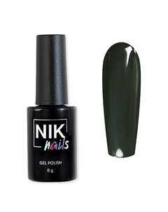 Гель лак для ногтей темного плотного оттенка Dark Nik nails