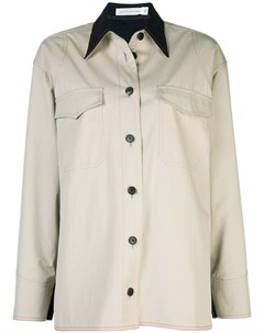 Victoria beckham куртка рубашка на пуговицах 2 нейтральные цвета Victoria beckham