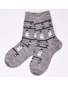 Носки детские Серый снеговик Merino Wool & cotton