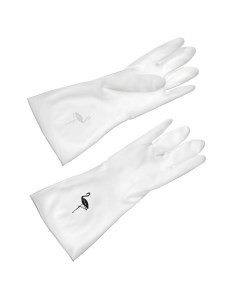 Перчатки белые с фламинго размер L You'll love