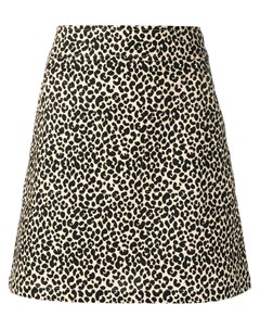 A p c юбка мини с леопардовым принтом нейтральные цвета A.p.c.