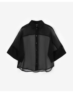 Блузка с рукавами кимоно черная Glvr