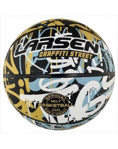 Мяч баскетбольный RB7 Graffiti Street Blue Yellow Larsen