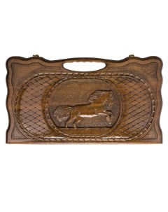 Нарды резные Лошадь с ручкой 50 Haleyan