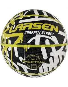 Мяч баскетбольный RB7 Graffiti Street Black White Lime Larsen