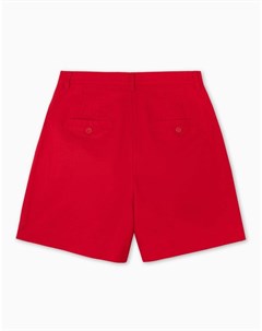 Красные льняные шорты Baggy с защипами Gloria jeans