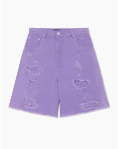 Фиолетовые шорты Bermudas с рваным дизайном Gloria jeans