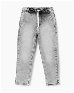 Серые джинсы Slim с лейблом для мальчика Gloria jeans