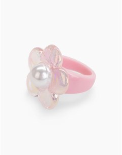 Розовое кольцо с цветком Gloria jeans