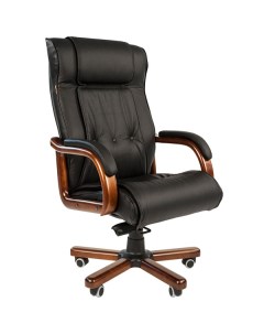 Кресло компьютерное Chairman 653 черная кожа 653 черная кожа