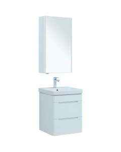 Комплект мебели для ванной София 50 274191 подвесной Белый глянец Aquanet