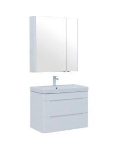 Комплект мебели для ванной София 80 274199 подвесной Белый глянец Aquanet