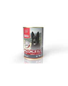 Classic консервы для собак всех пород Курица и телятина 400 г Blitz