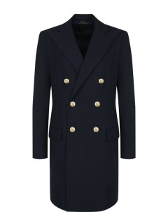 Удлиненное двубортное пальто из шерсти Polo ralph lauren