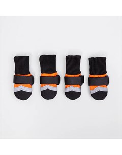 Ботинки на липучках для собак размер 3 оранжевые Rungo