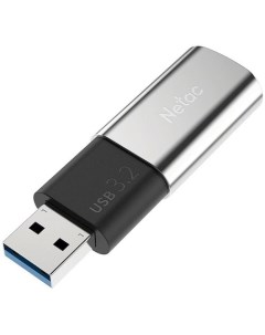 Флешка USB US2 256ГБ USB3 1 черный и серебристый Netac