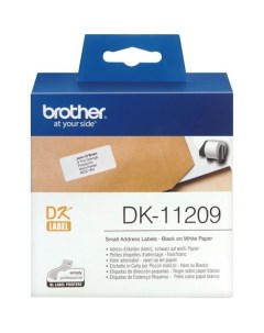 Картридж DK11209 черный шрифт белый фон DK11209 Brother
