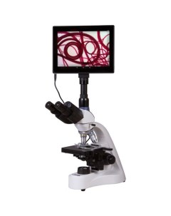 Микроскоп MED D10T LCD цифровой биологический 40 1000x на 4 объектива белый Levenhuk