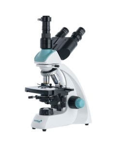 Микроскоп D400T световой оптический биологический цифровой 40 1000x на 4 объектива белый зеленый Levenhuk
