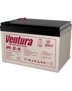 Аккумуляторная батарея для ИБП GPL 12 15 12В 15Ач Ventura